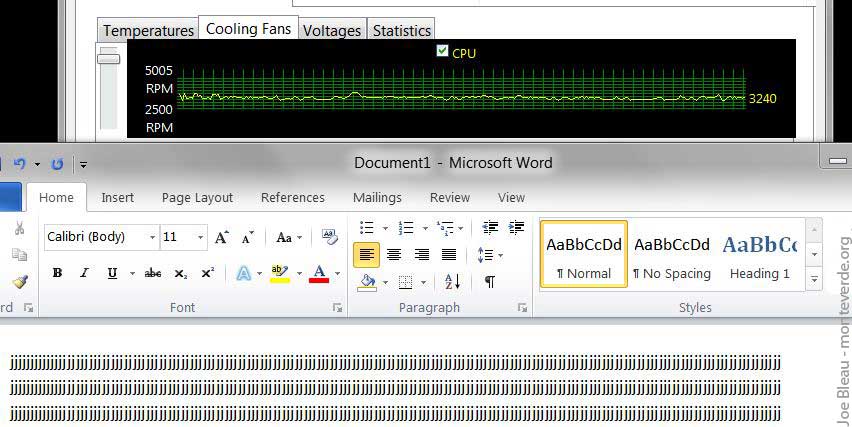 VAIO F11 Word Fan Speed Key Press Typing Fast