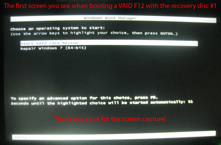 Sony vaio free recovery disc