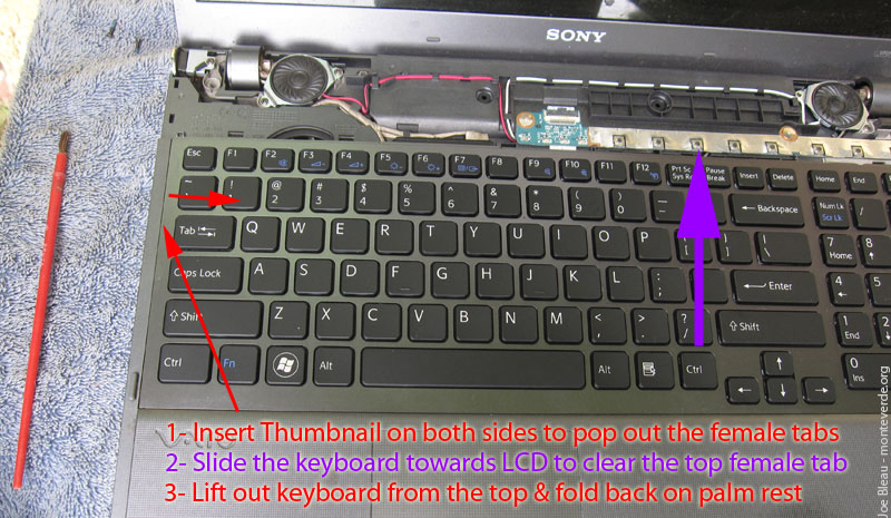 Vaio F Series How To Replace the Keyboard VPC-F11M1EH
