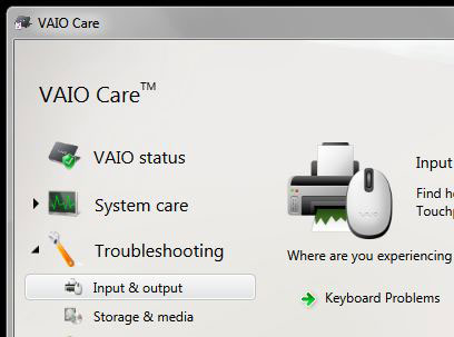 Vaio F Series Keyboard Problem Test Vaio Care Troubleshooting