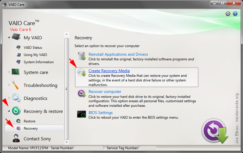 Vaio Care How To Create Recovery Discs