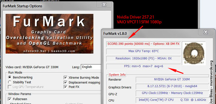 Vaio F Series Furmark Benchmark NVIDIA F11 F12