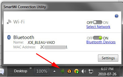 Vaio SmartWi Connection Utility